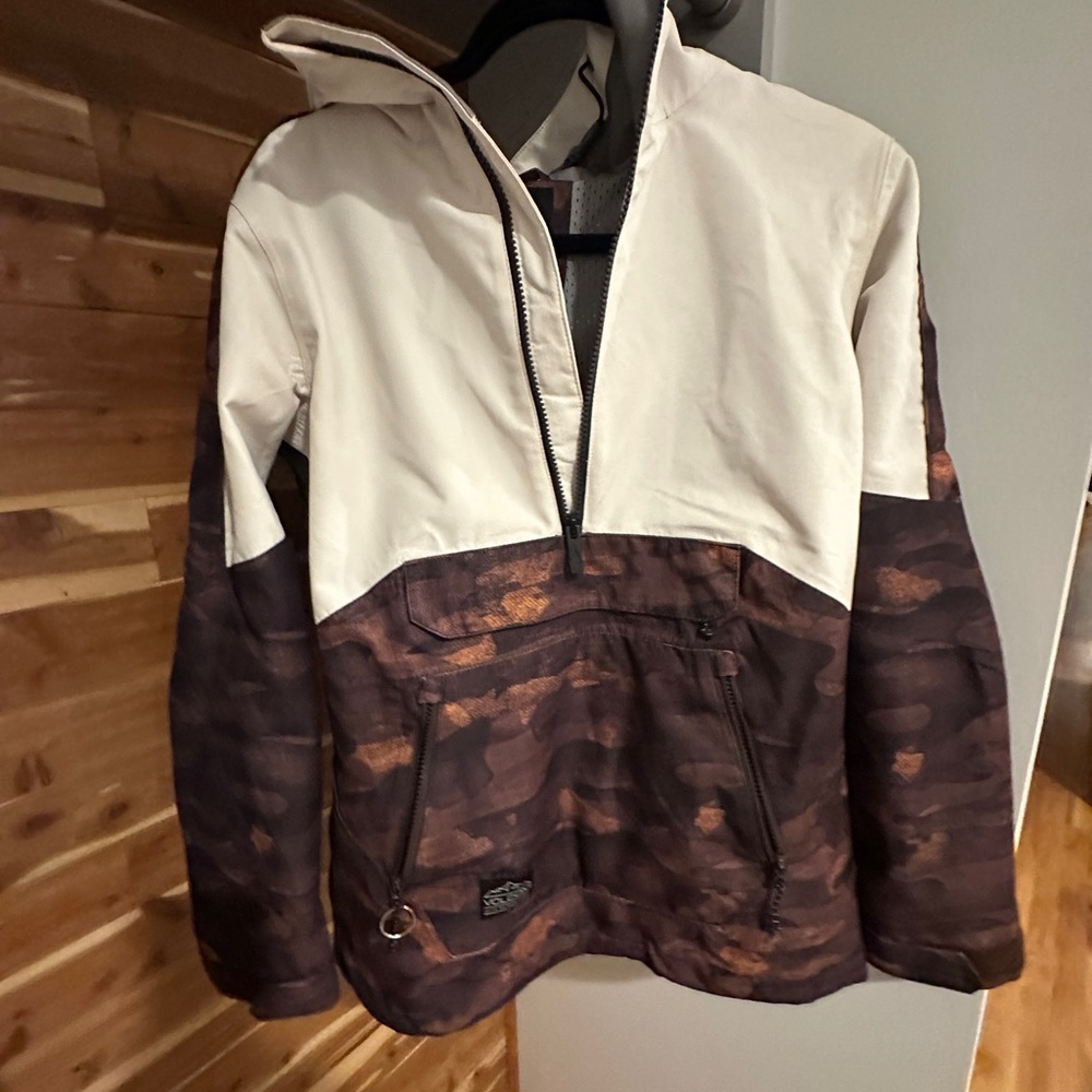 Women’s Two-Tone Hooded Volcom Snowboard Jacket - Size X-Small